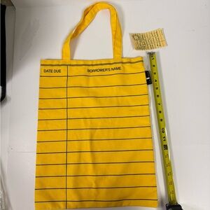Out of Print Bright Yellow Library Card Tote